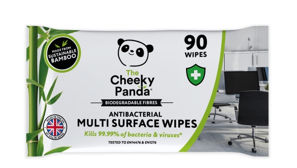 The Cheeky Panda launches new & improved biodegradable anti-bacterial multi-surface cleaning wipes